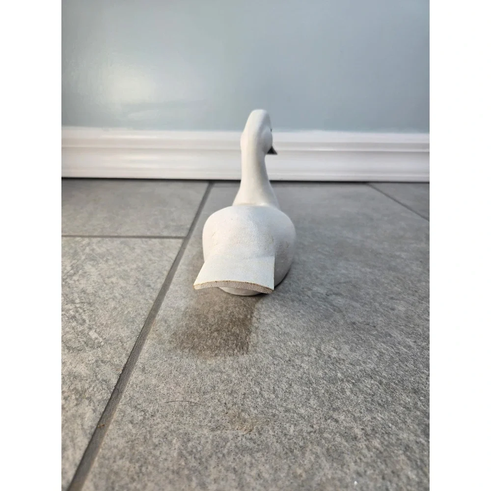 Hand Carved Swan Decoy Signed Dated 1985 Wildlife & Things Decorative